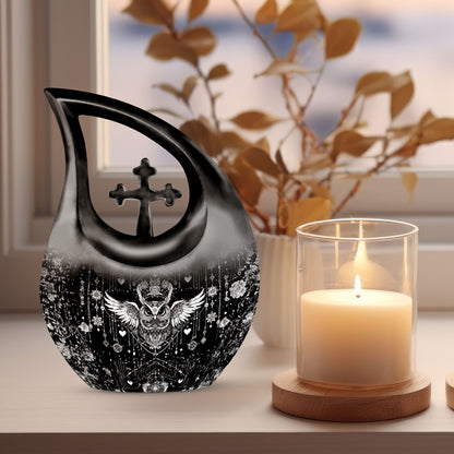 10-inch Aluminum Owl Themed Large Urn 