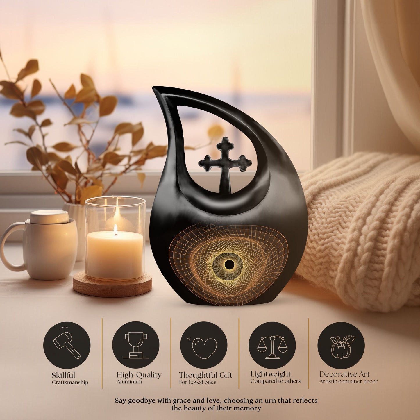 10-inch Spiral Urn