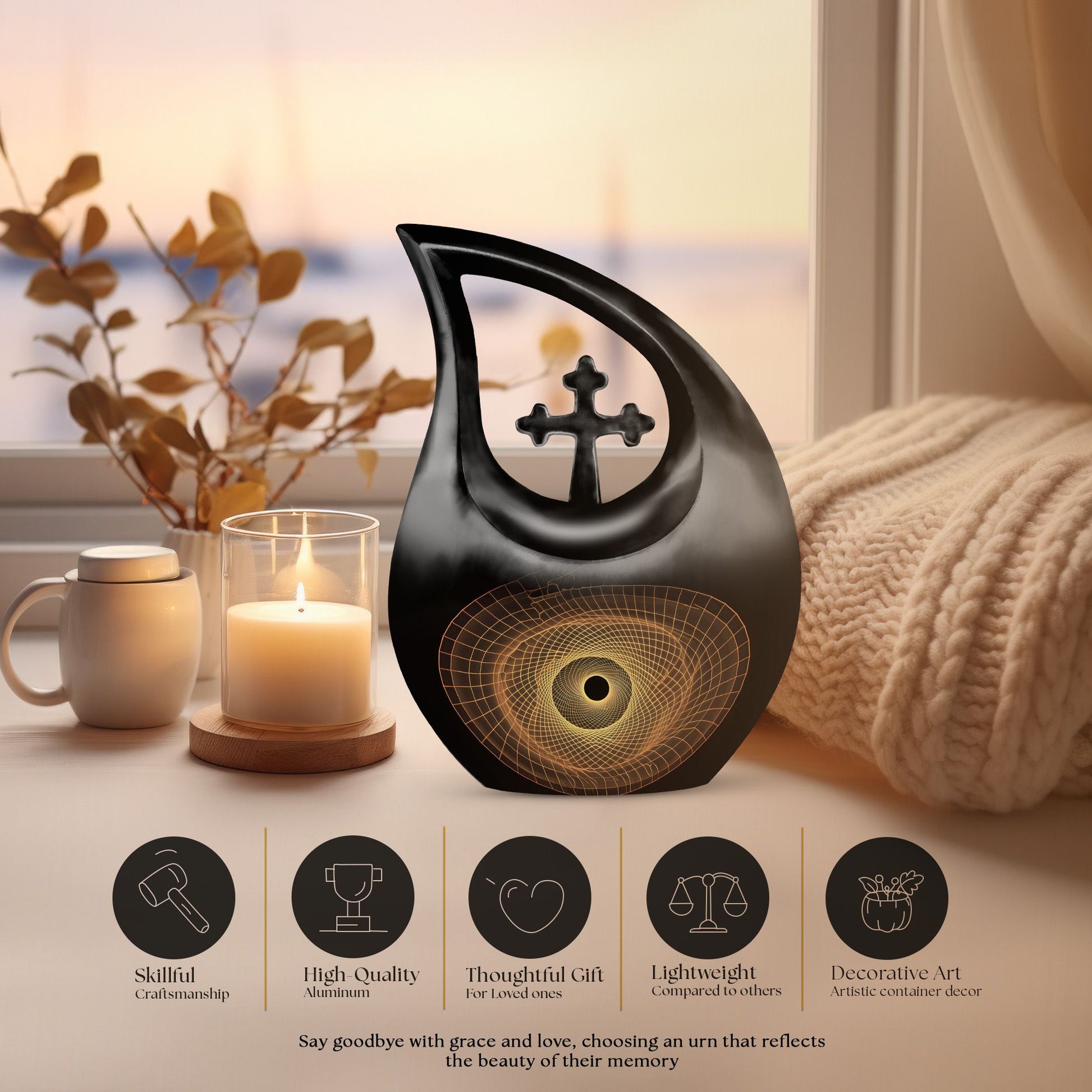 10-inch Spiral Urn