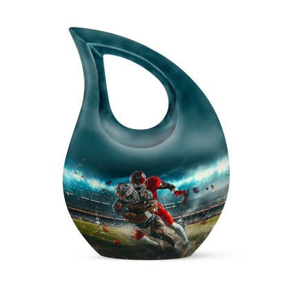 10 inch Football-themed Modern Urn 