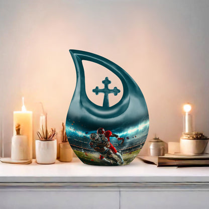 10 inch Football-themed Modern Urn 