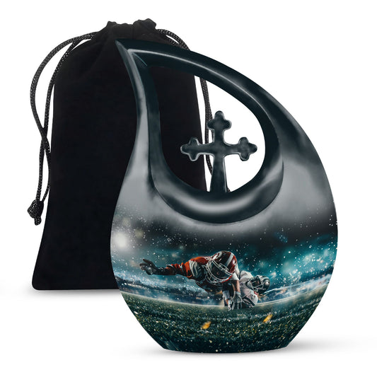 10-inch Football Themed Custom Mom Urn