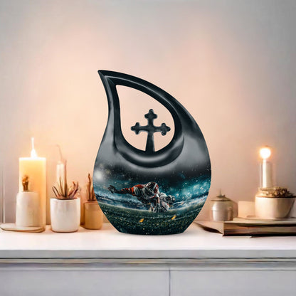 10-inch Football Themed Custom Mom Urn