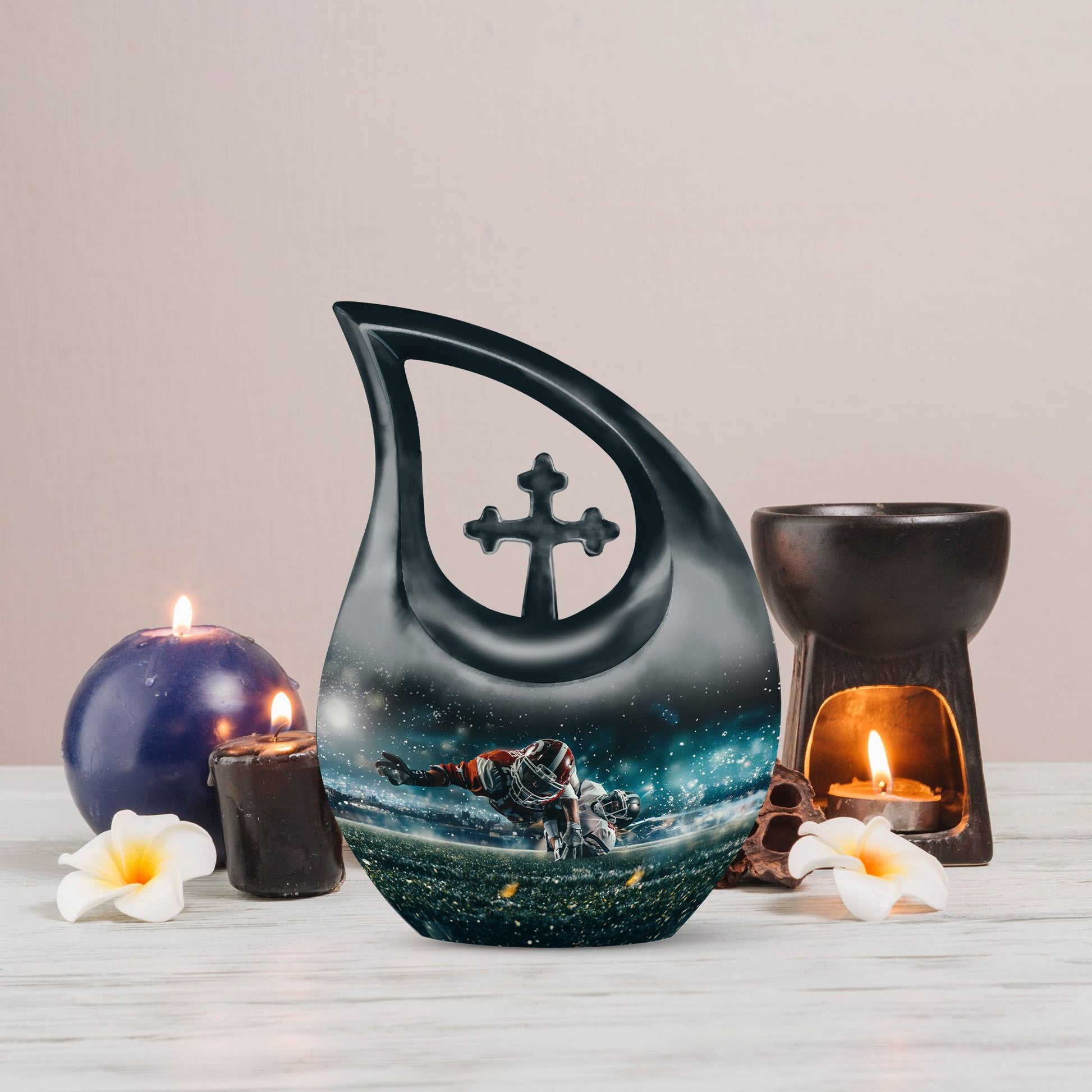 10-inch Football Themed Custom Mom Urn