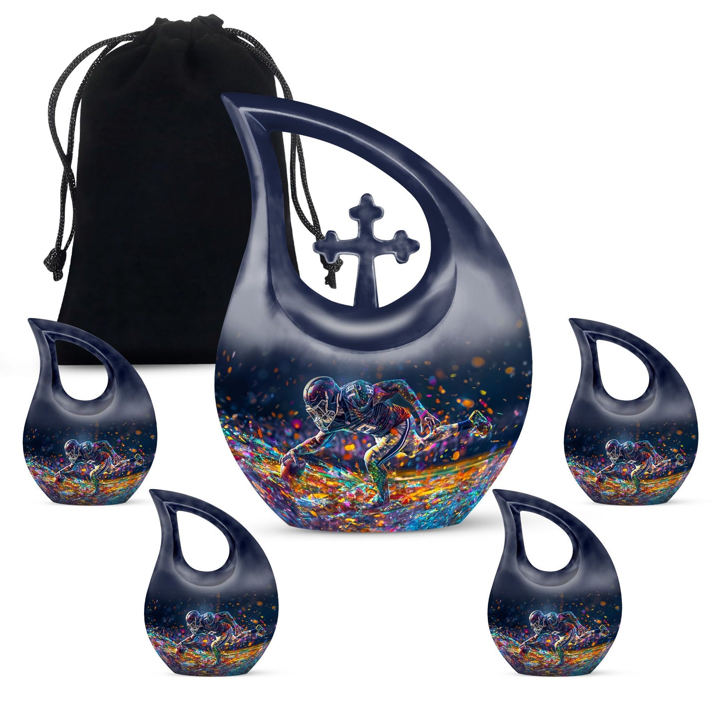 10-inch Football Urn 