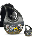 10 Inch, Aluminium Football-theme Cross Drop Urn