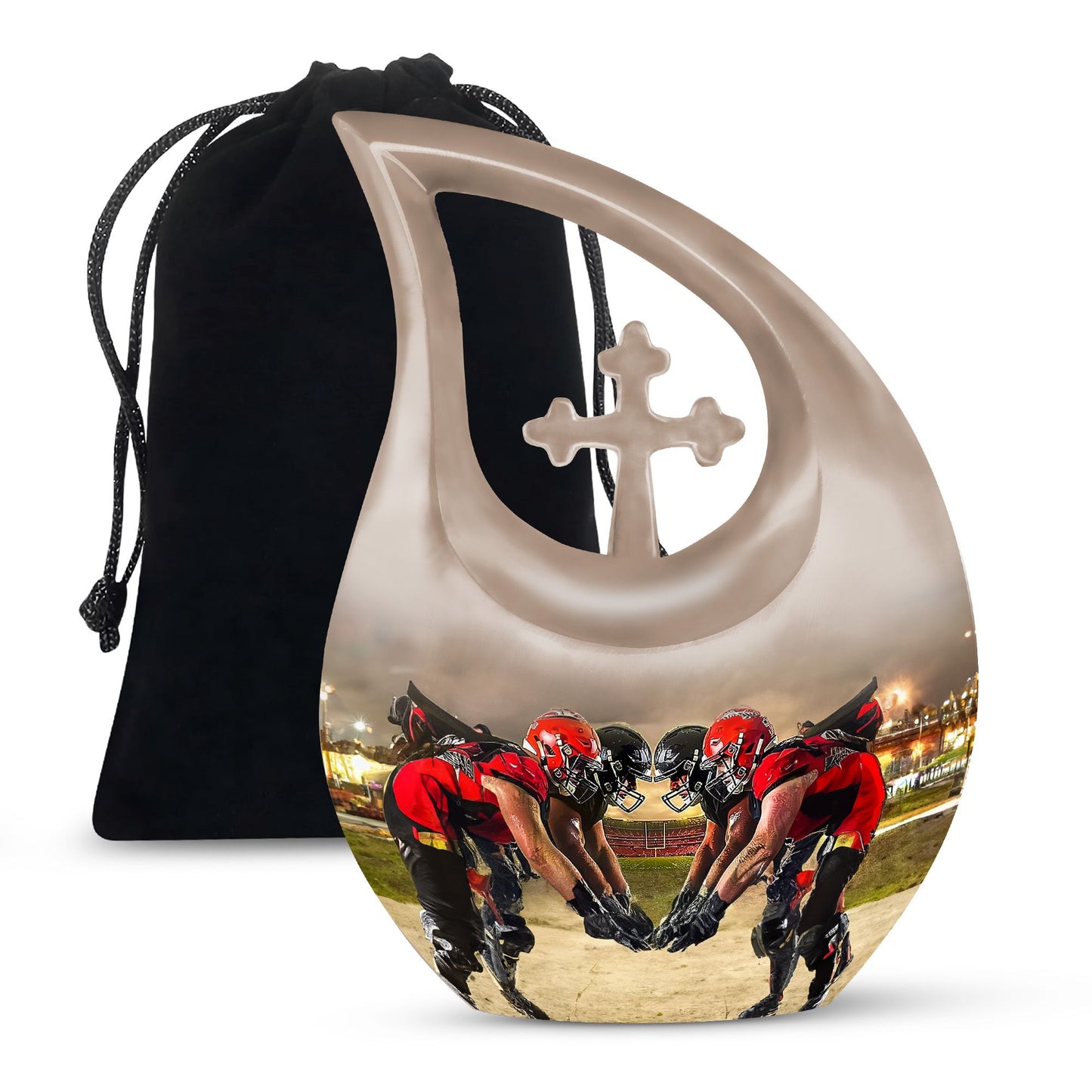 10-inch Stained Football Urn