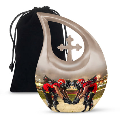 10-inch Stained Football Urn