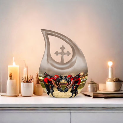10-inch Stained Football Urn