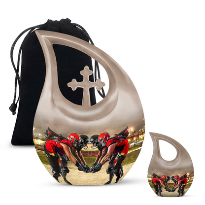 10-inch Stained Football Urn