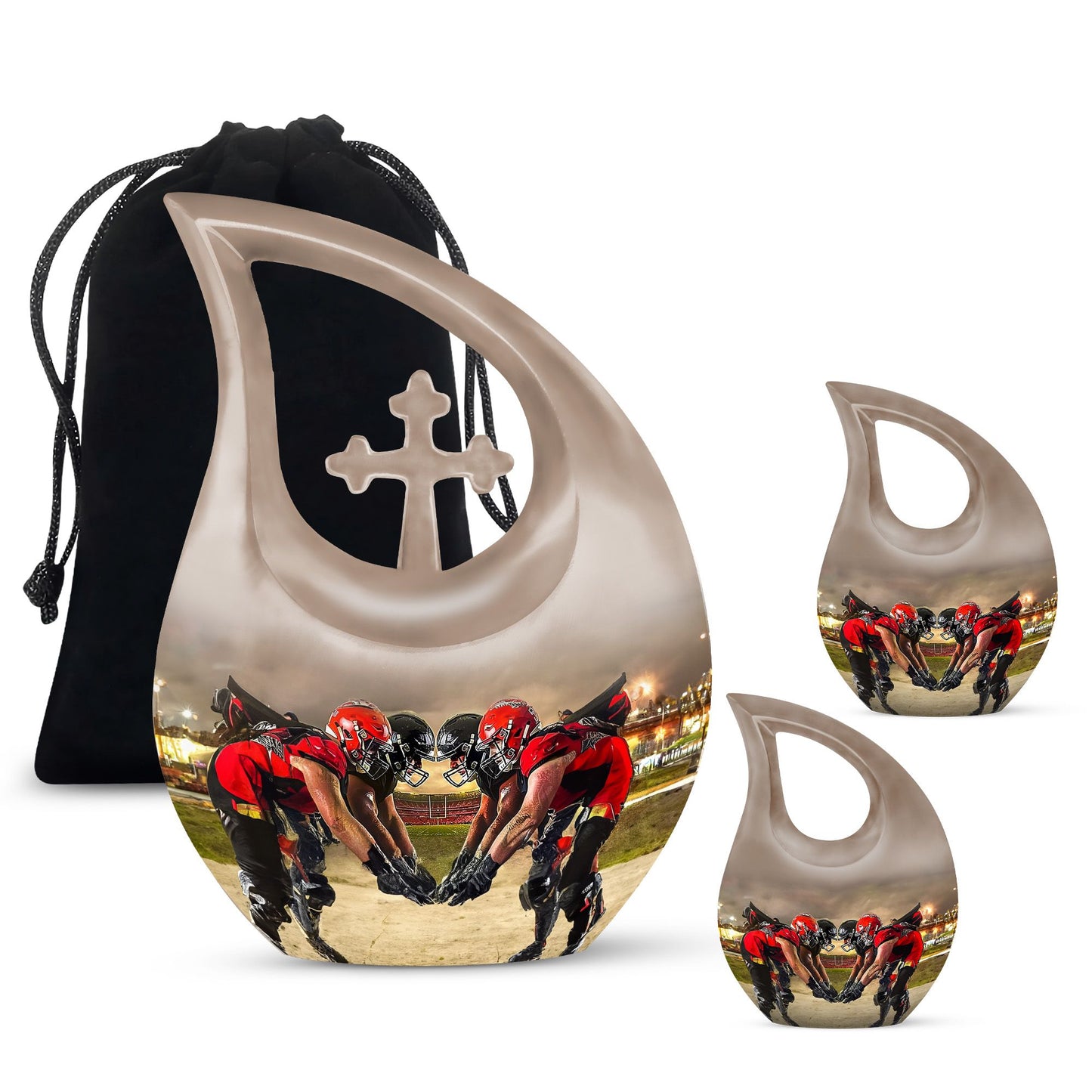 10-inch Stained Football Urn