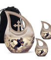 10-inch Football-themed Cross Drop Aluminium Companion Urn