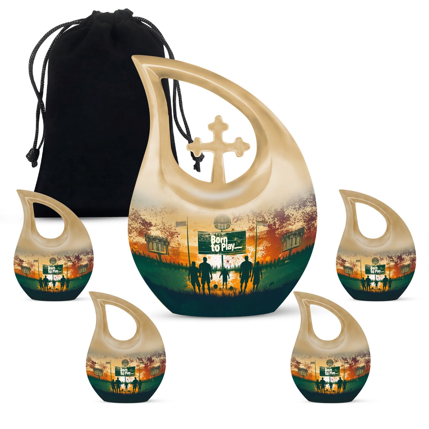 10-inch football Urn 
