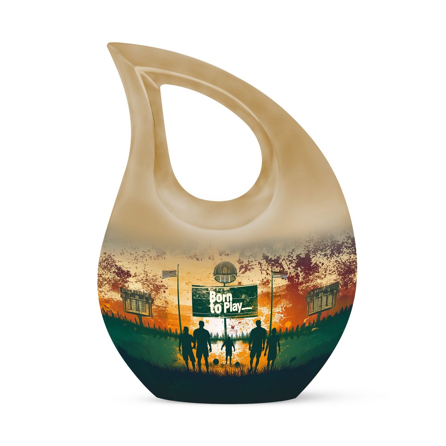 10-inch football Urn 