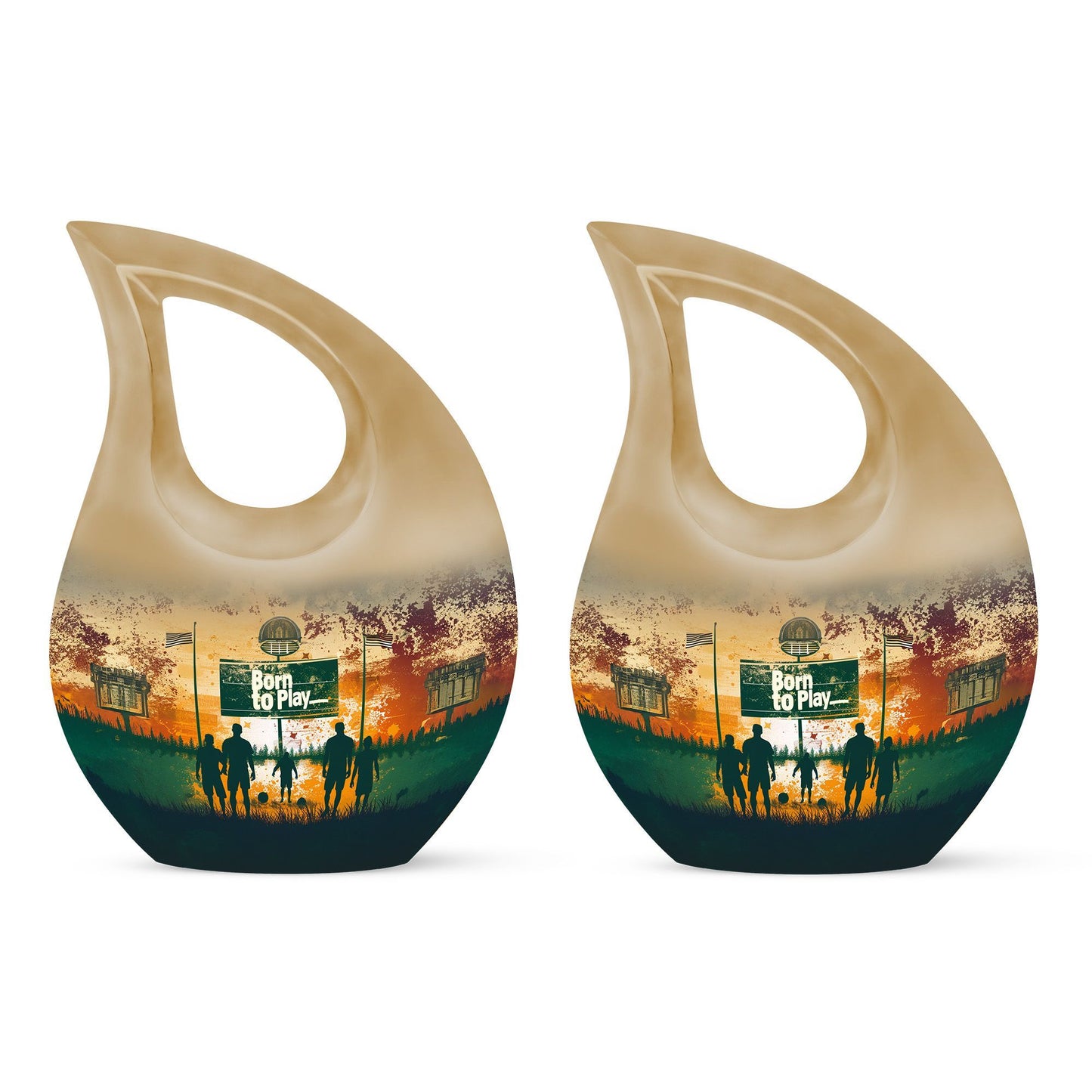 10-inch football Urn 