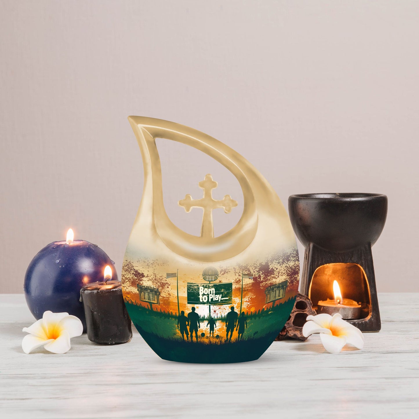 10-inch football Urn 