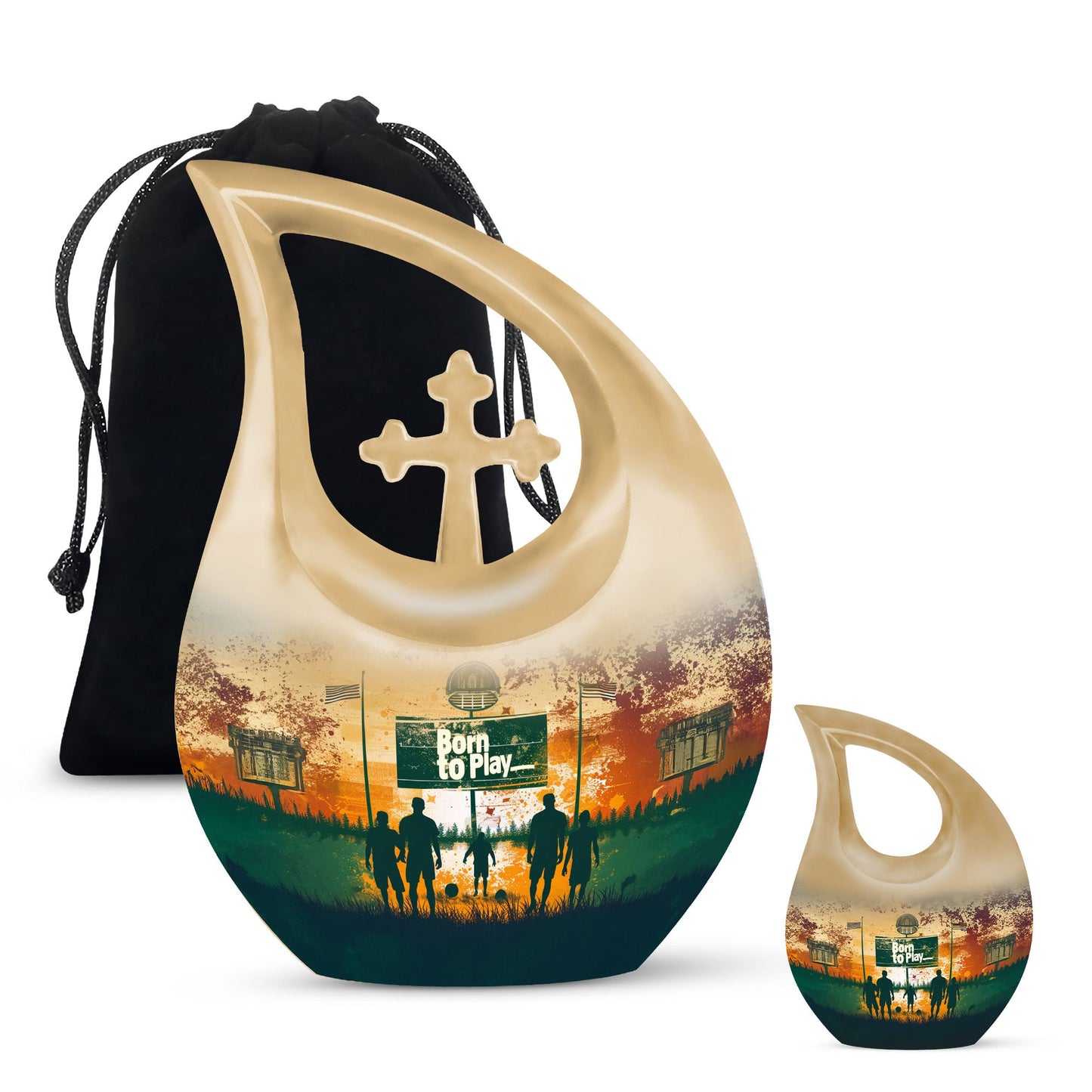10-inch football Urn 