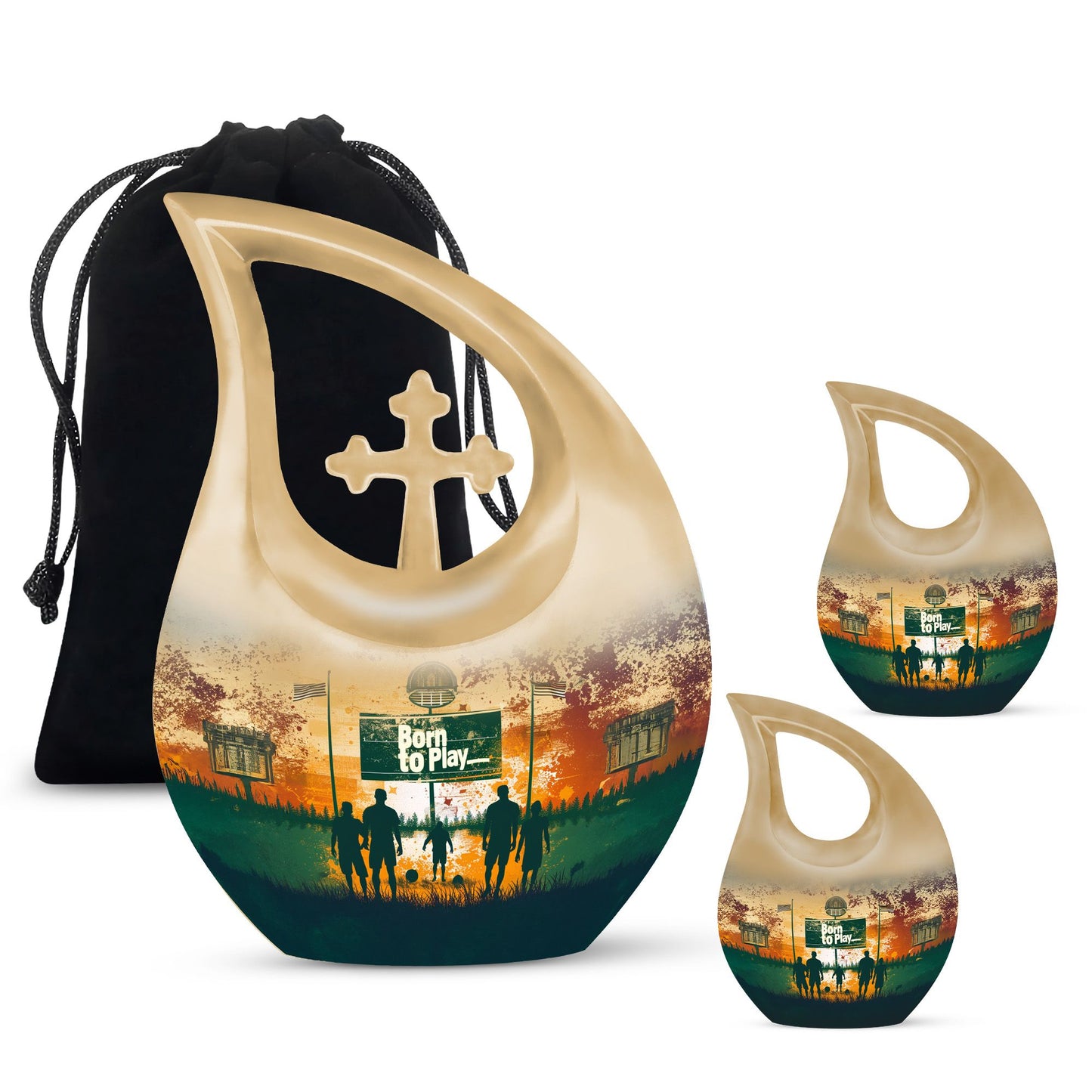 10-inch football Urn 