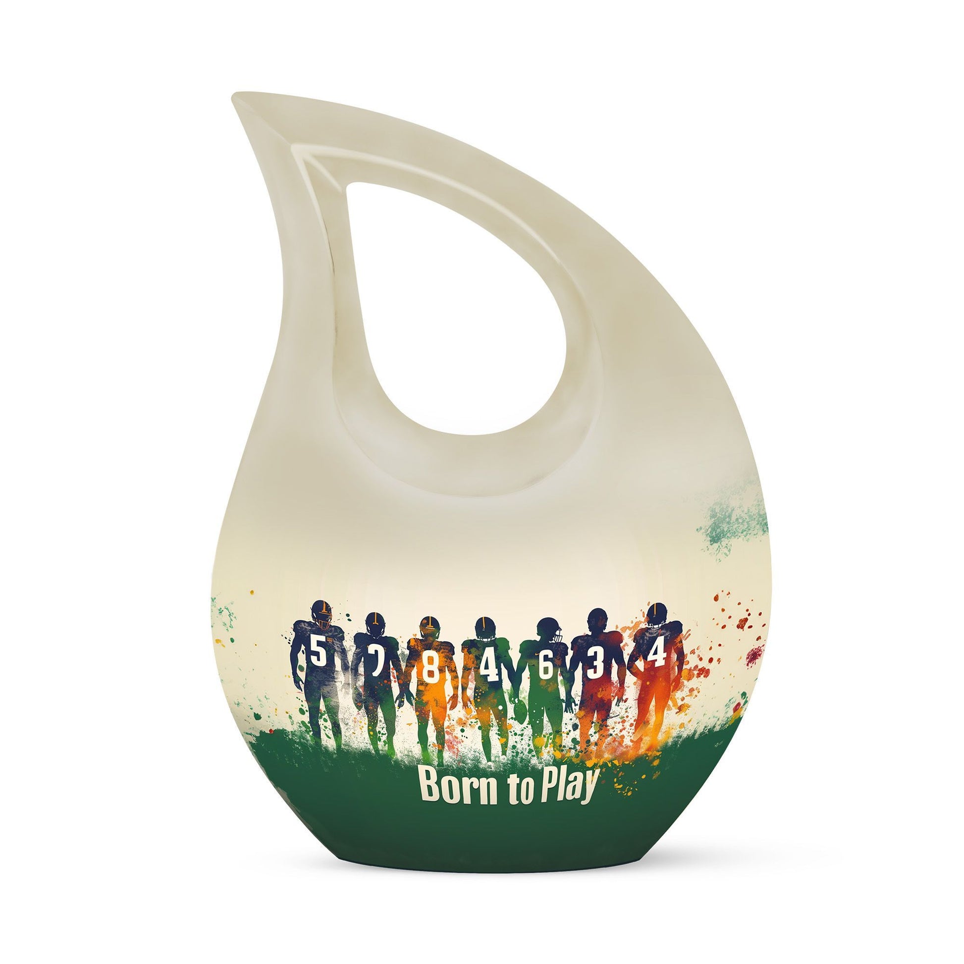 Football Themed Cross Drop Urn