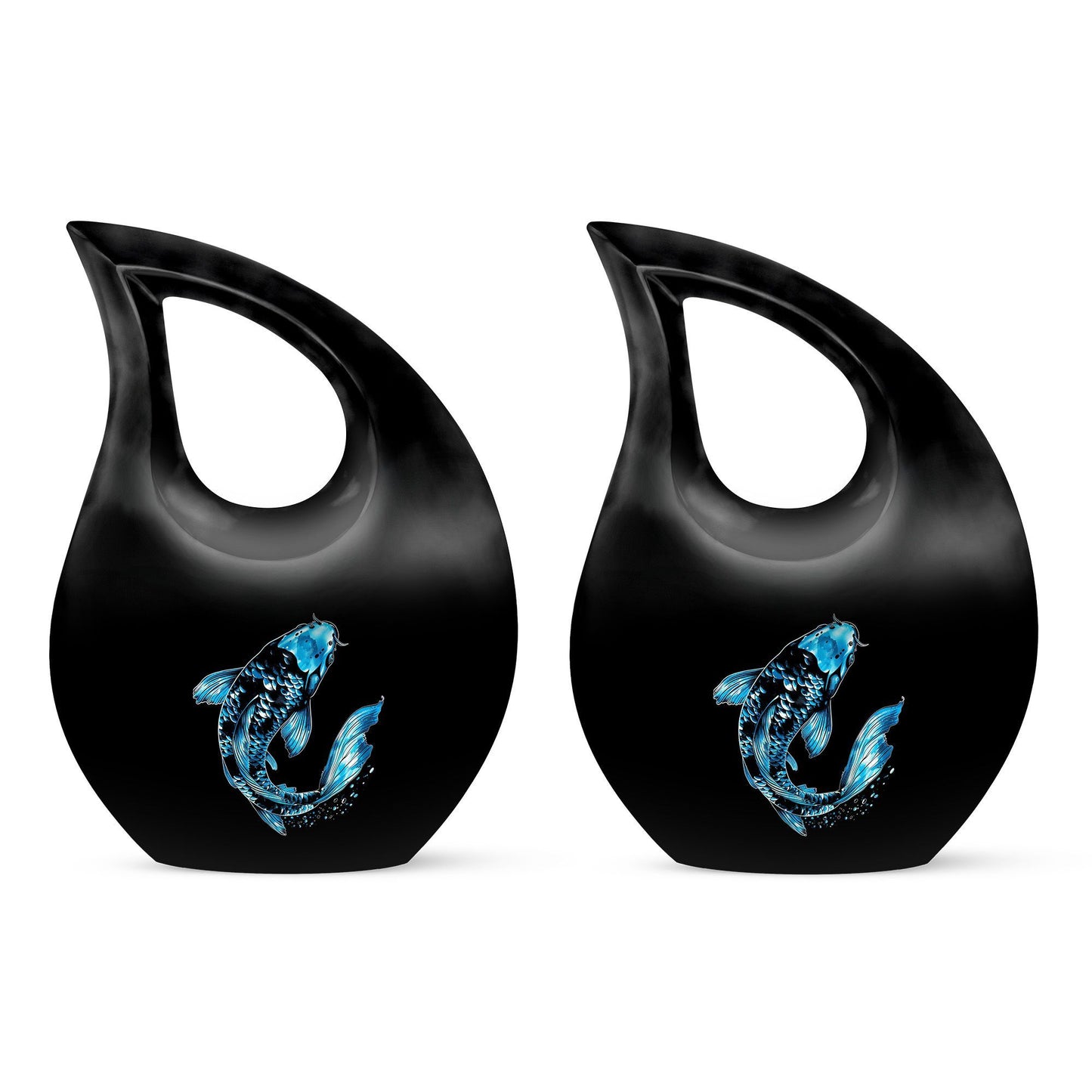 10-inch fish themed Cross Drop memorial urn,