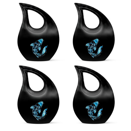 10-inch fish themed Cross Drop memorial urn,