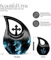 10-inch fish themed Cross Drop memorial urn,