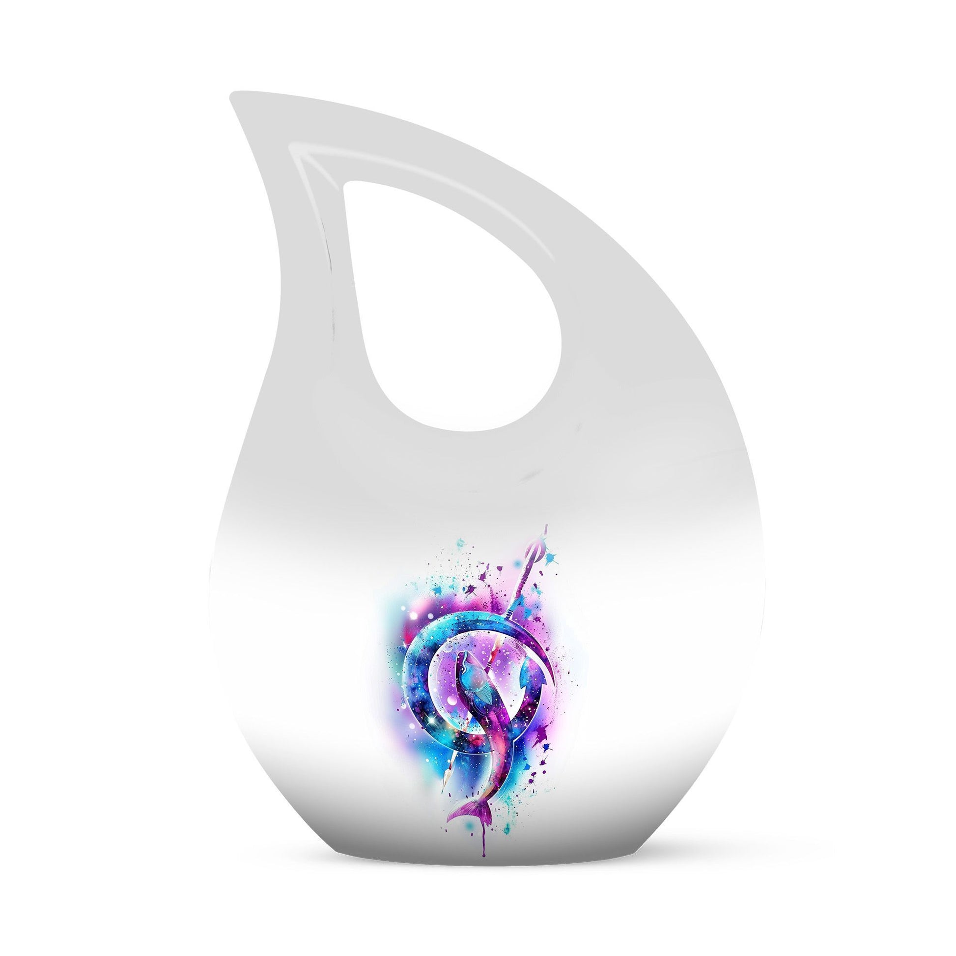 10-inch Fish-themed Cross Drop memorial urn