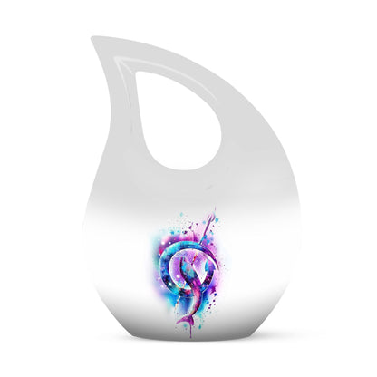 10-inch Fish-themed Cross Drop memorial urn
