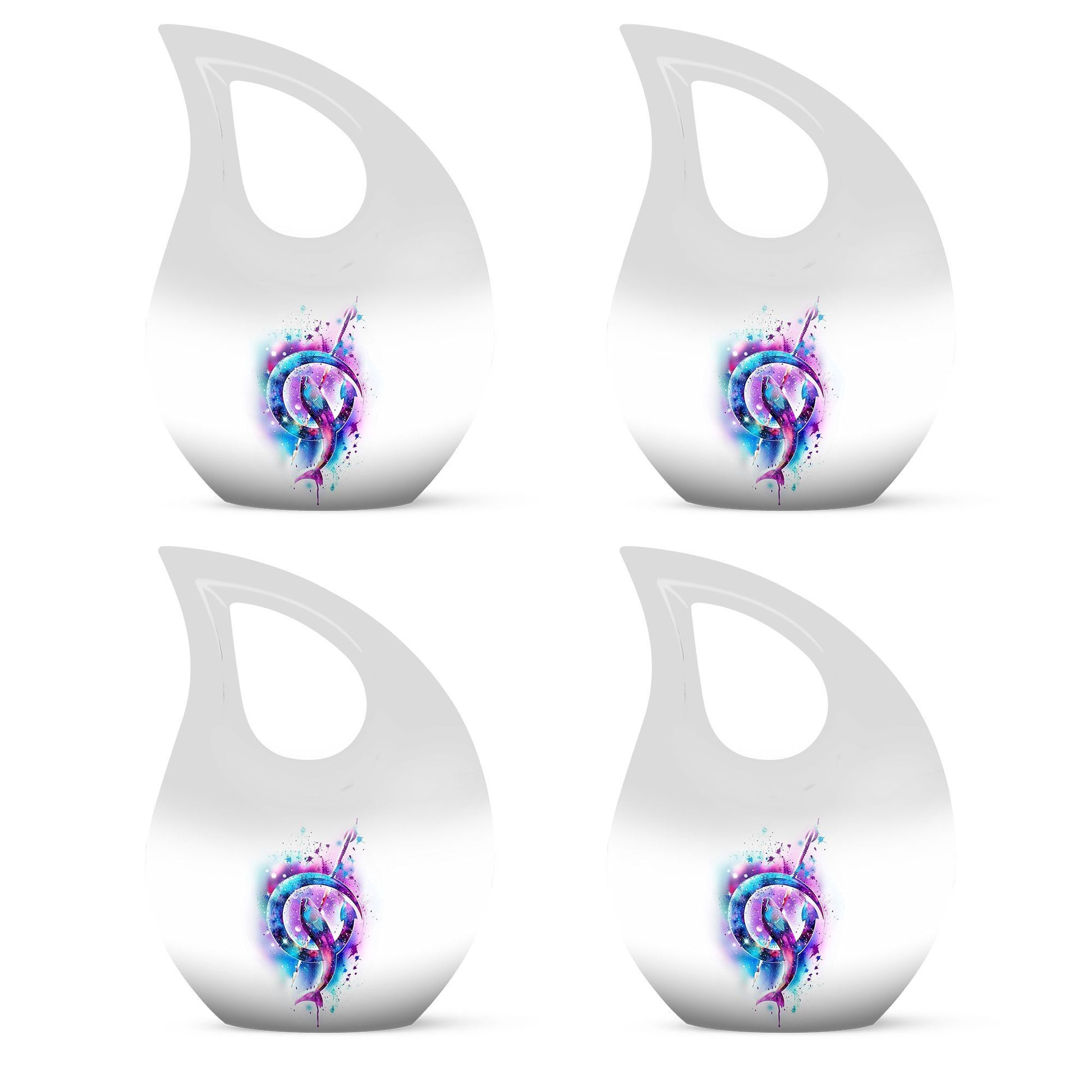 10-inch Fish-themed Cross Drop memorial urn