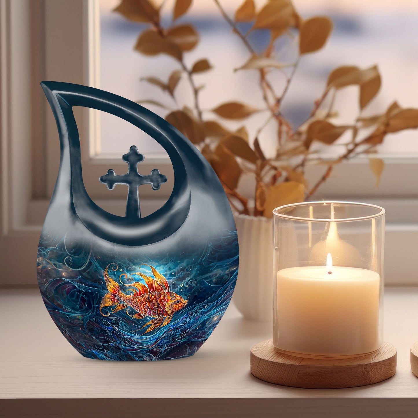 Medium-sized Fish Urn 