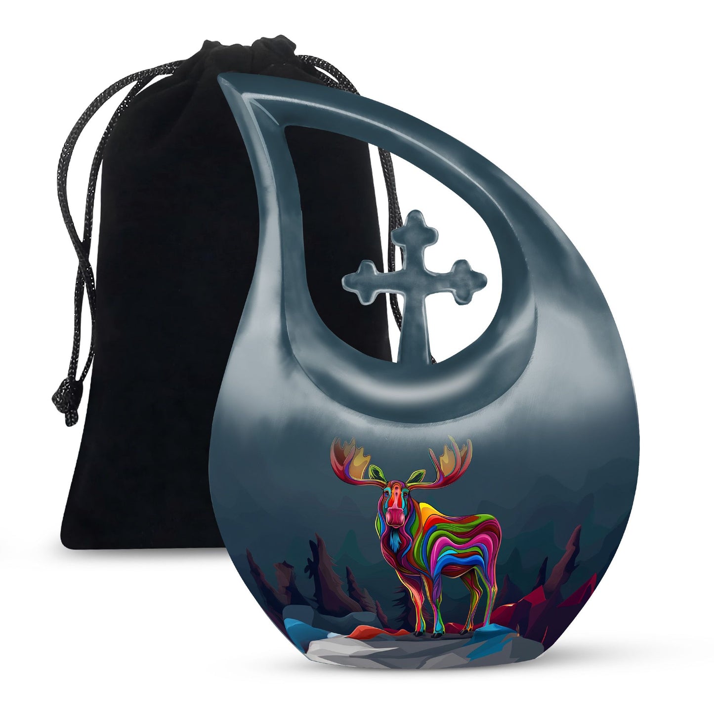 Moose Walking Urn