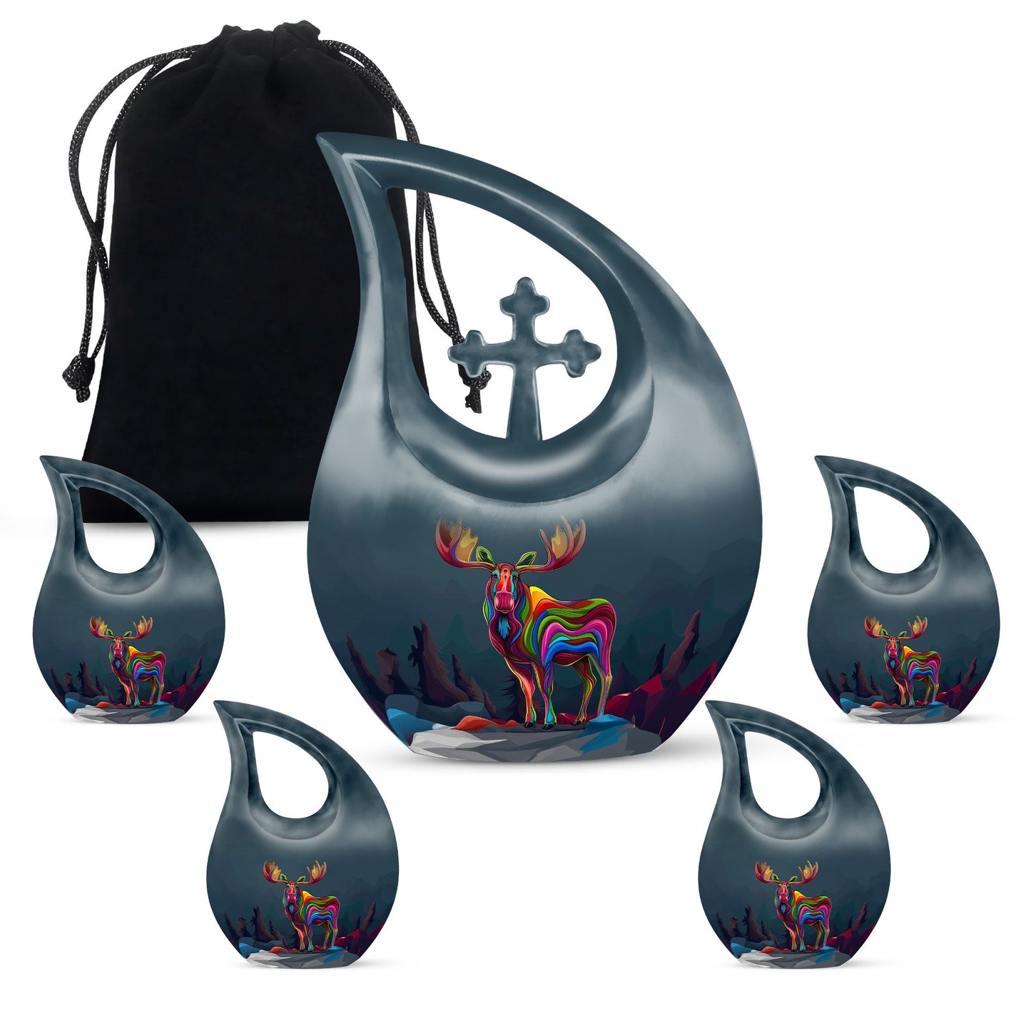 Moose Walking Urn