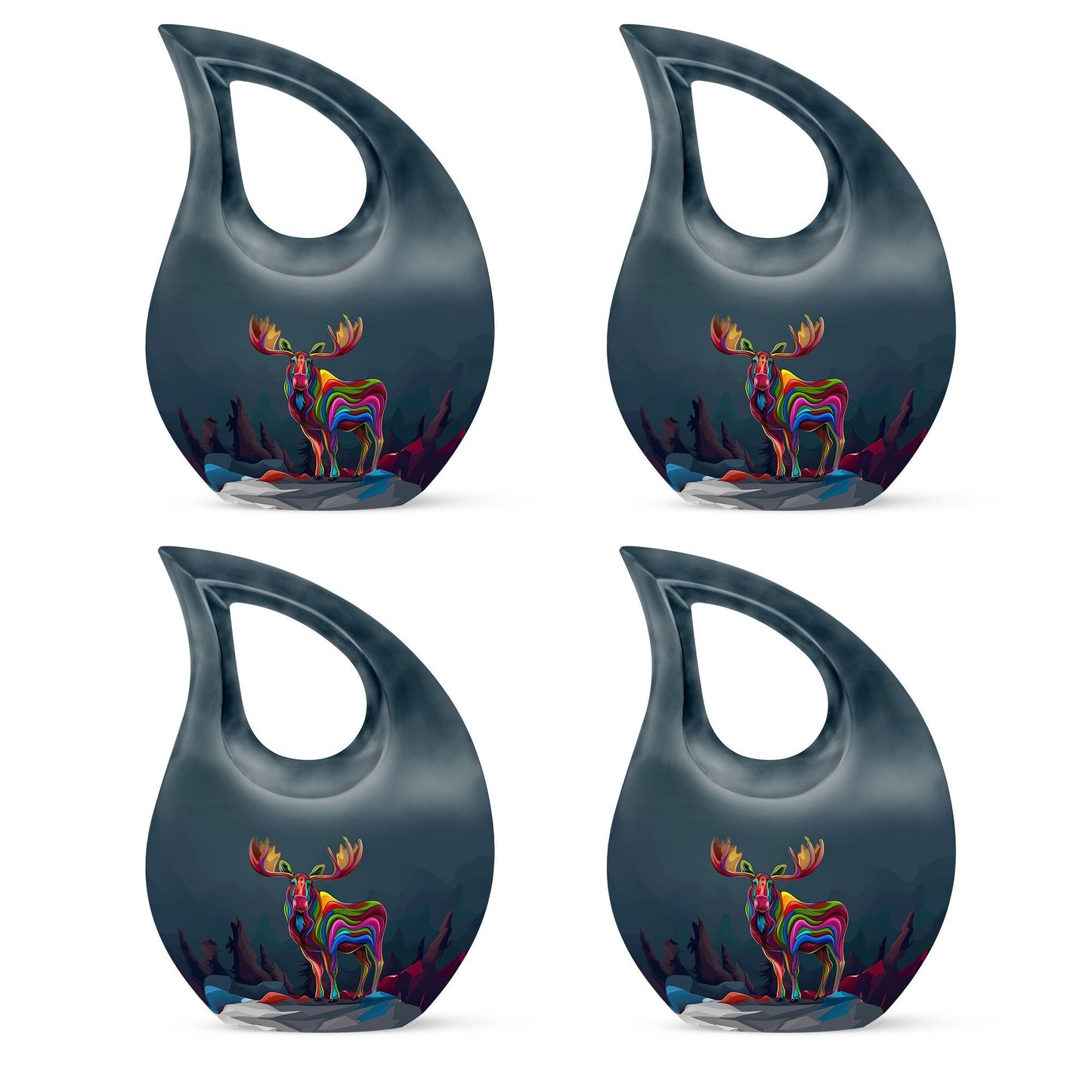 Moose Walking Urn
