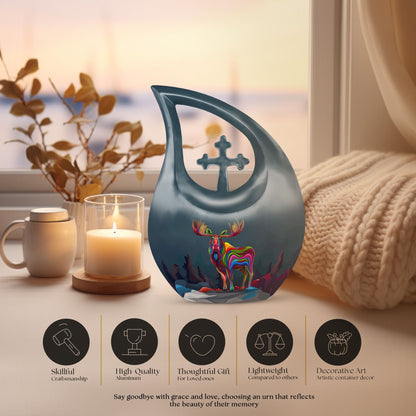 Moose Walking Urn