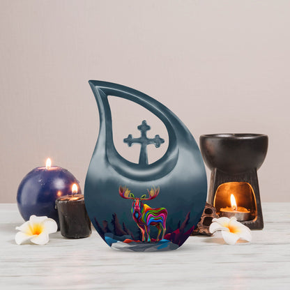 Moose Walking Urn