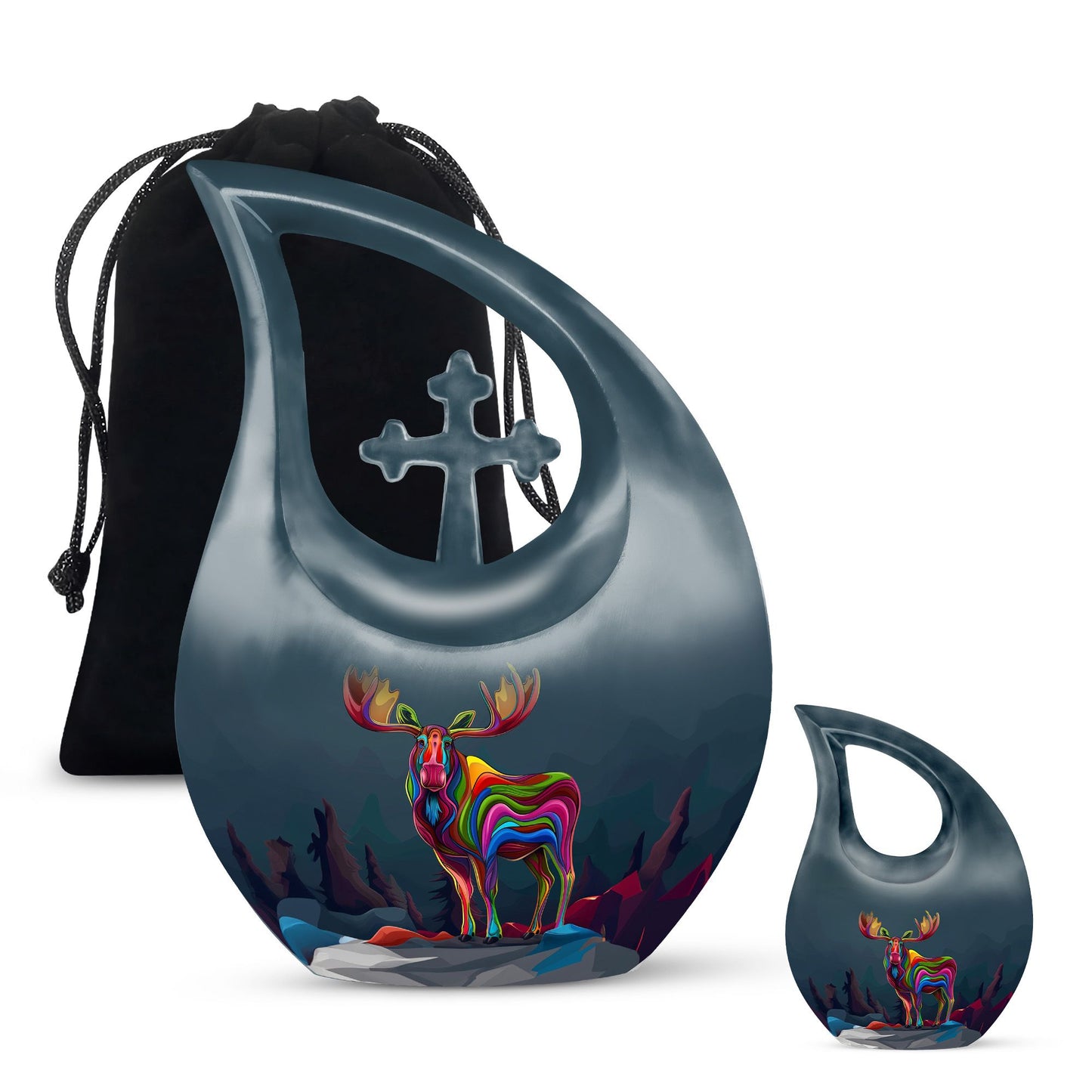 Moose Walking Urn
