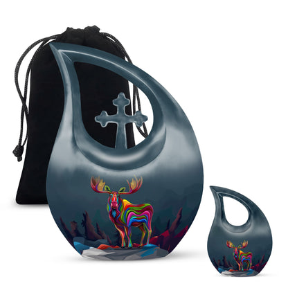 Moose Walking Urn