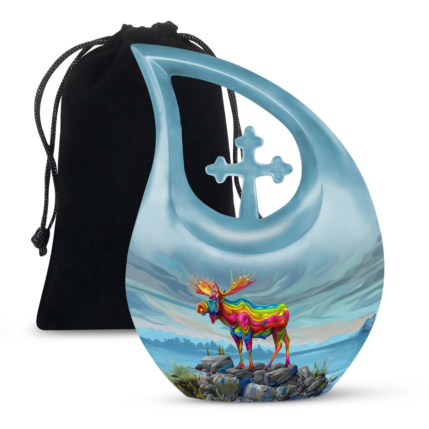 Moose Walking Urn