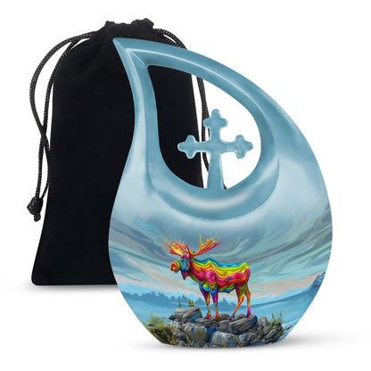 Moose Walking Urn