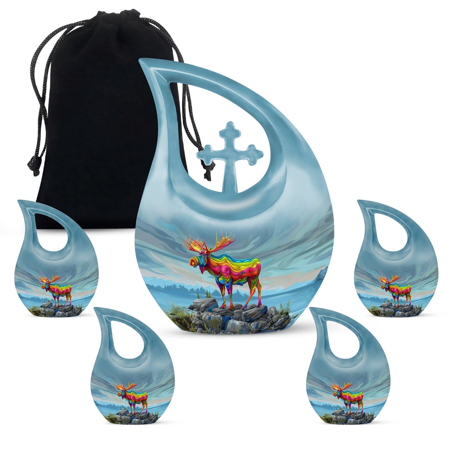 Moose Walking Urn