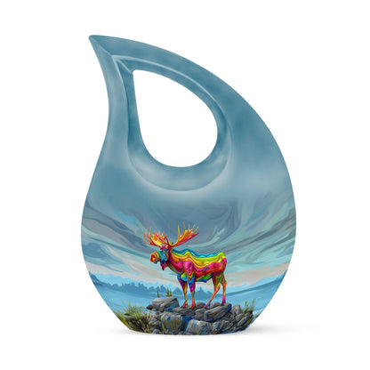 Moose Walking Urn