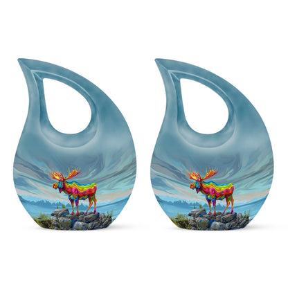 Moose Walking Urn