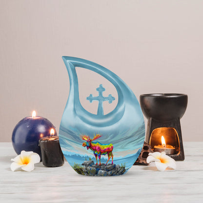 Moose Walking Urn