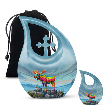 Moose Walking Urn