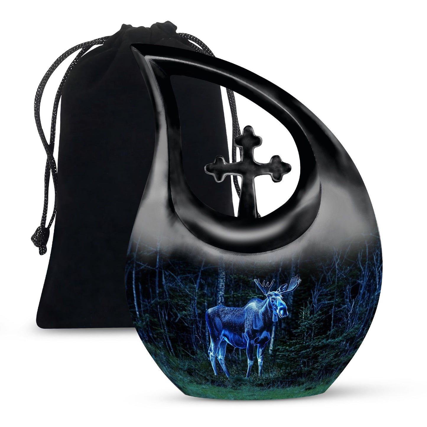 Moose Walking Urn