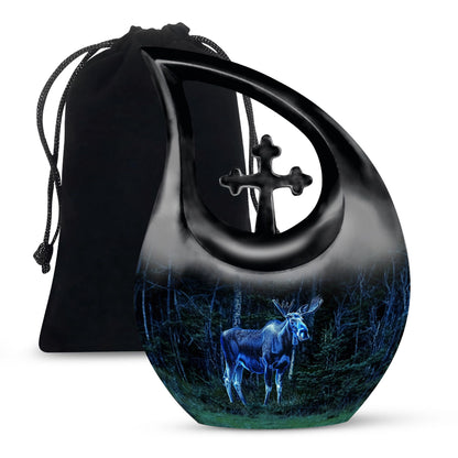 Moose Walking Urn