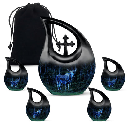 Moose Walking Urn