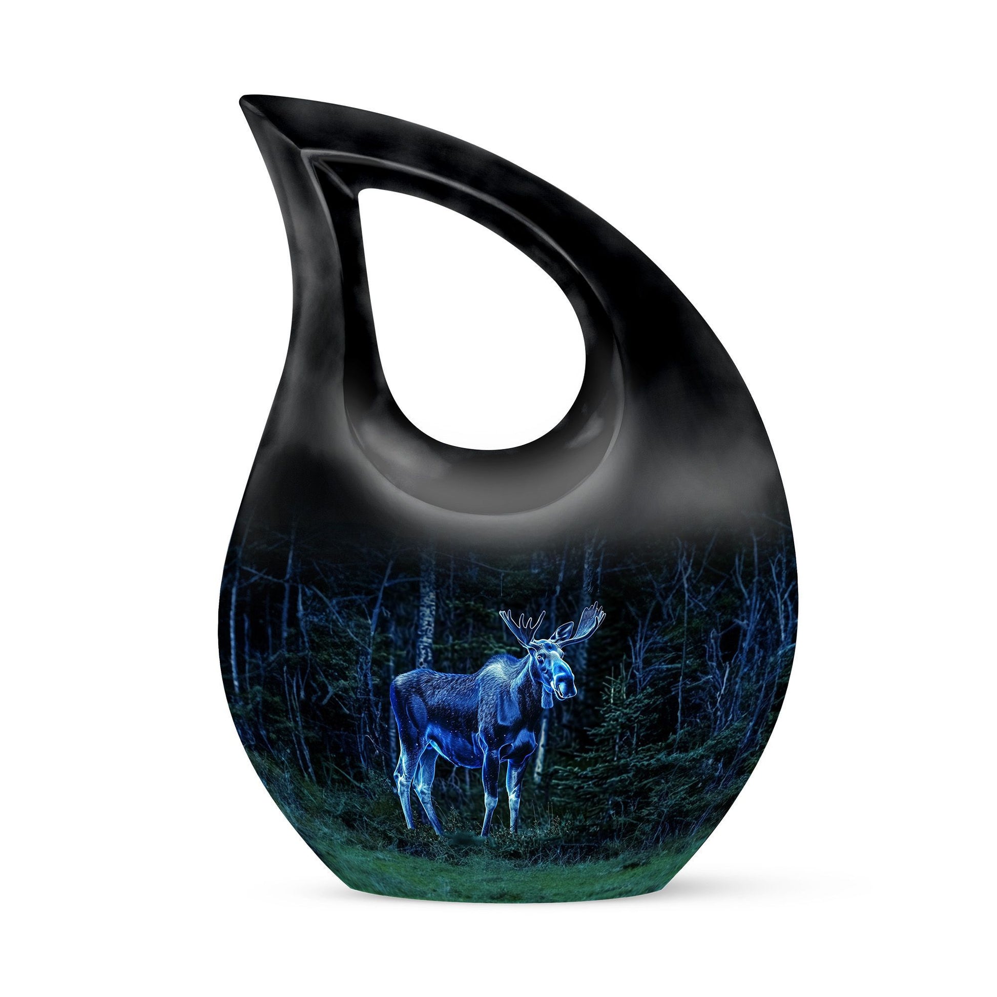Moose Walking Urn