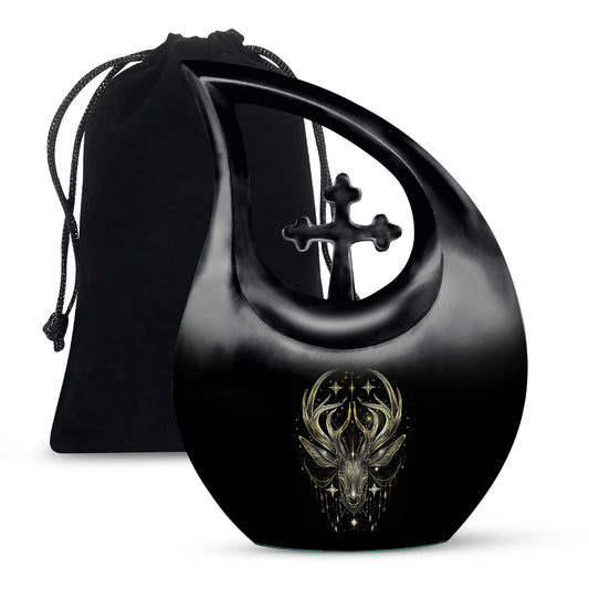 Moose Walking memorial urn