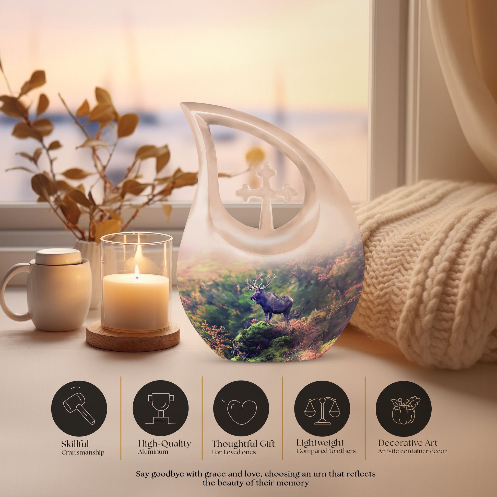 Moose Walking Urn For Human Ashes